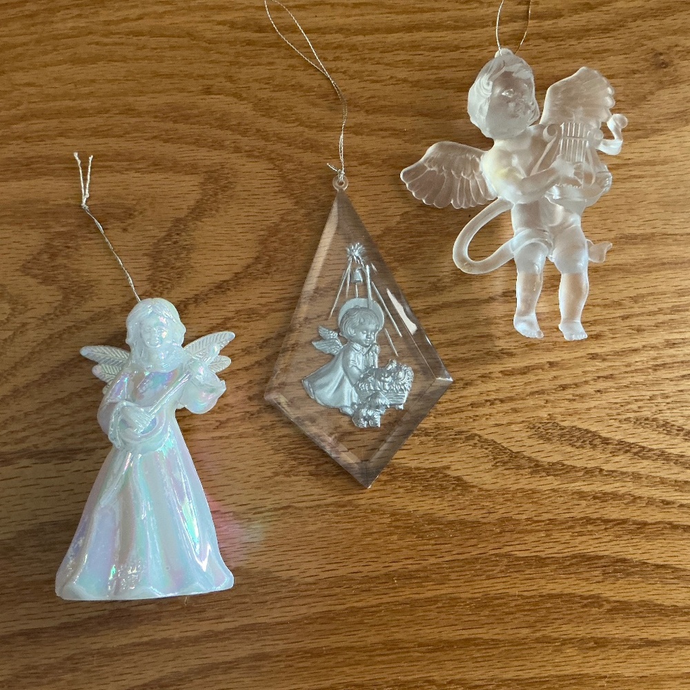 A Trio of Angel Ornaments